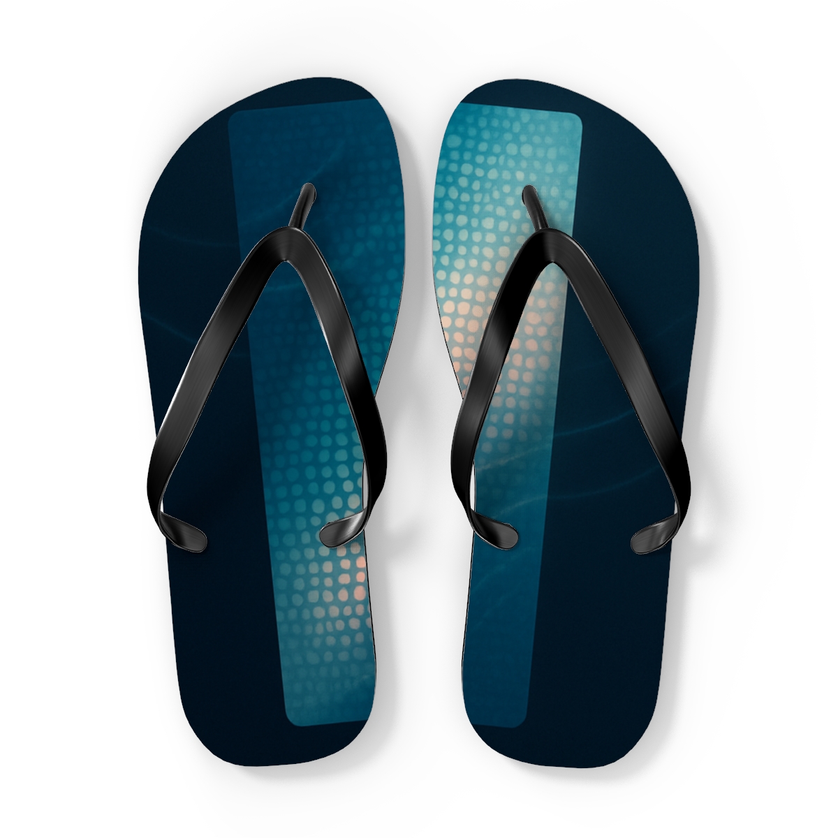 Cuttlefish Chromatic Cipher personalized beach flip flops