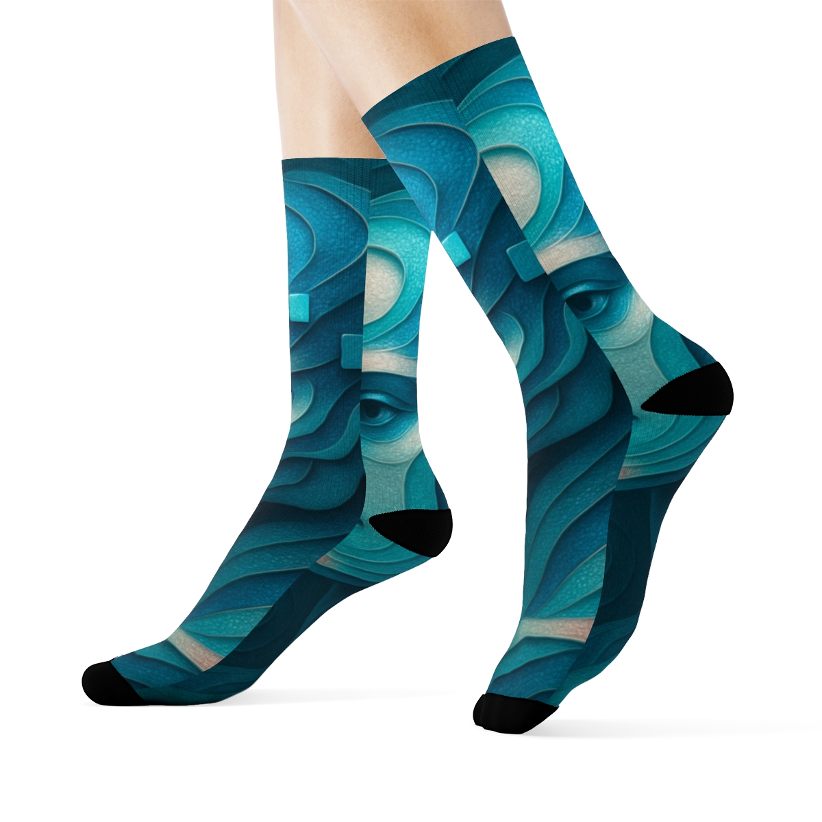 Cuttlefish Chromatic Cipher designer logo socks