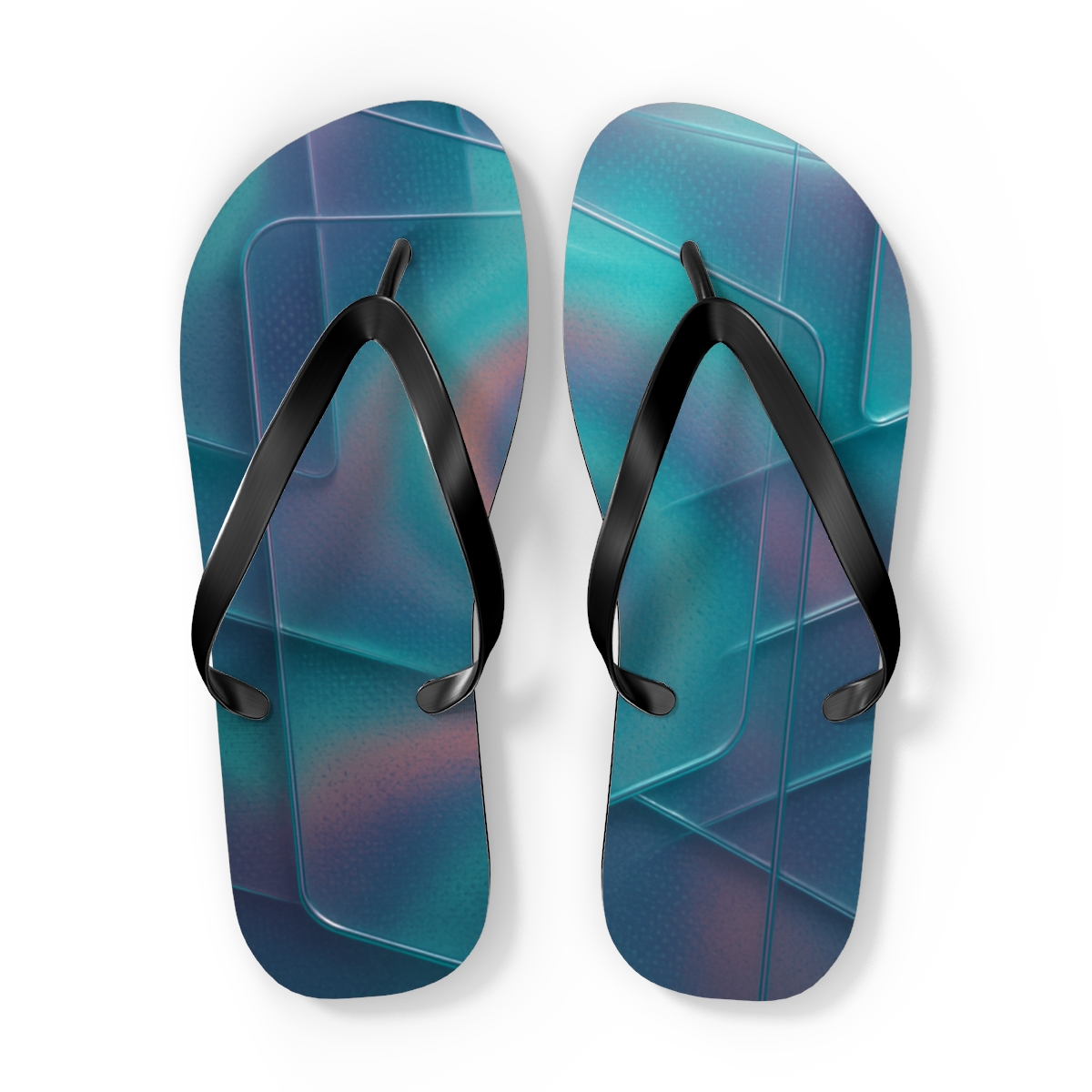 Cuttlefish Chromatic Cipher colorful rubber flip flops