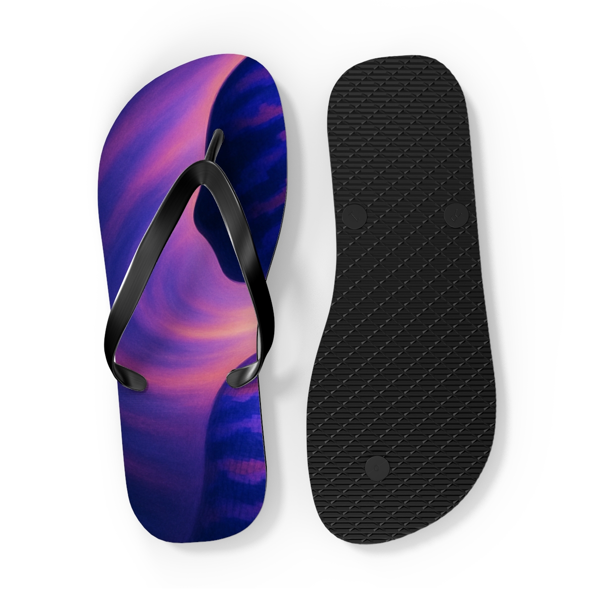 Cuttlefish Chromatic Code colorful rubber flip flops