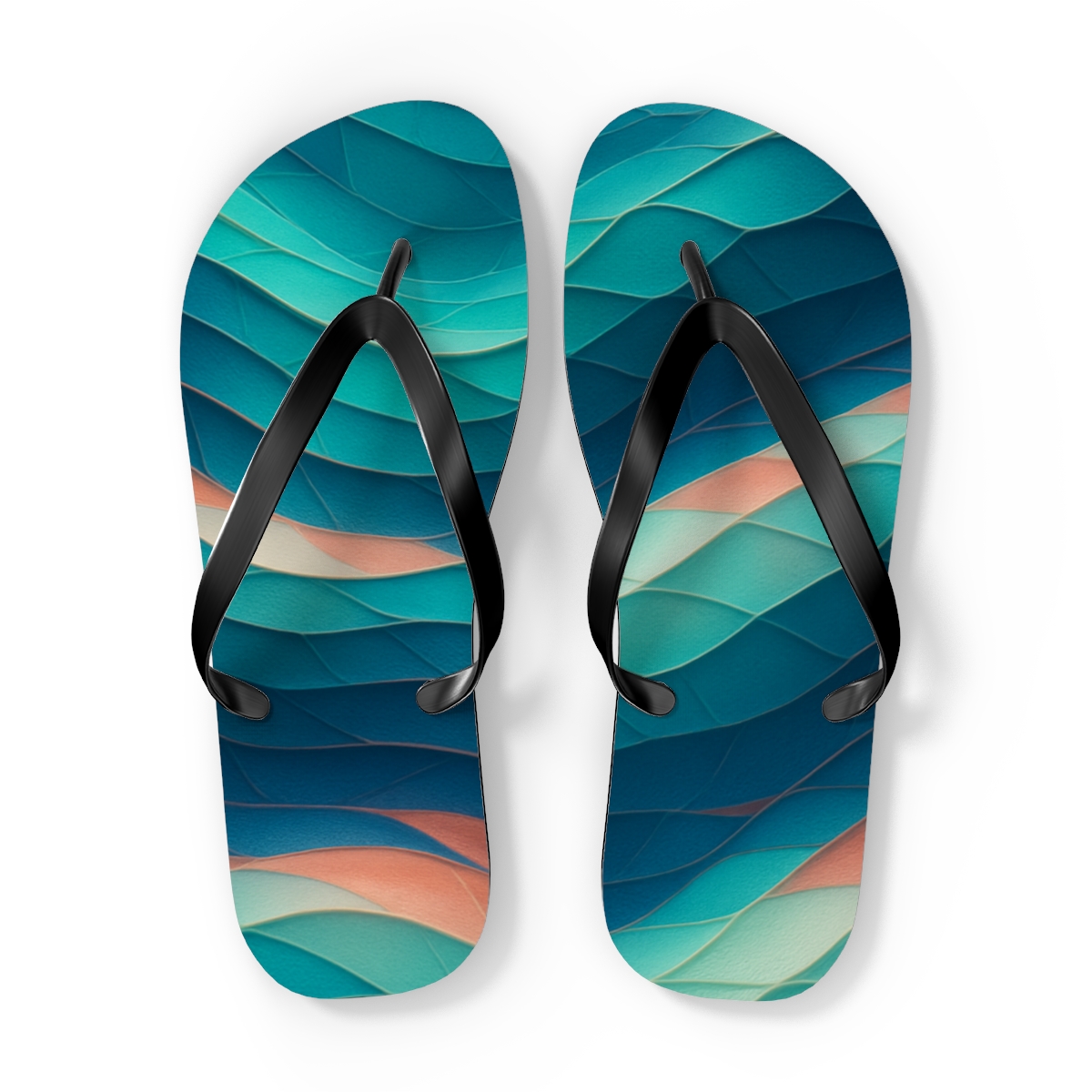 Cuttlefish Chromatic Code personalized beach flip flops