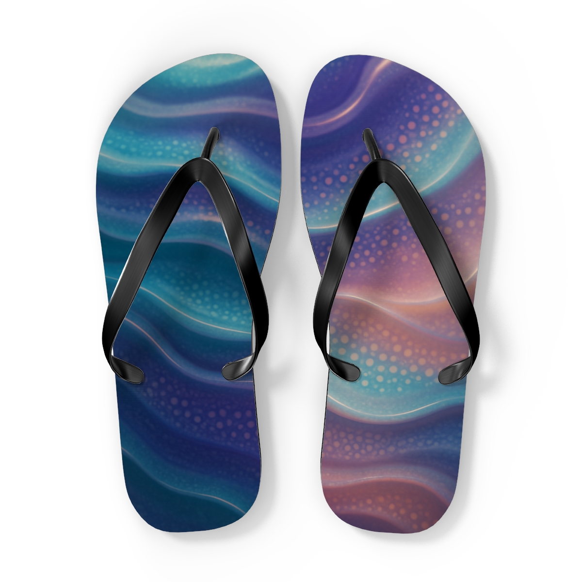 Cuttlefish Chromatic Veil Pulse personalized beach flip flops