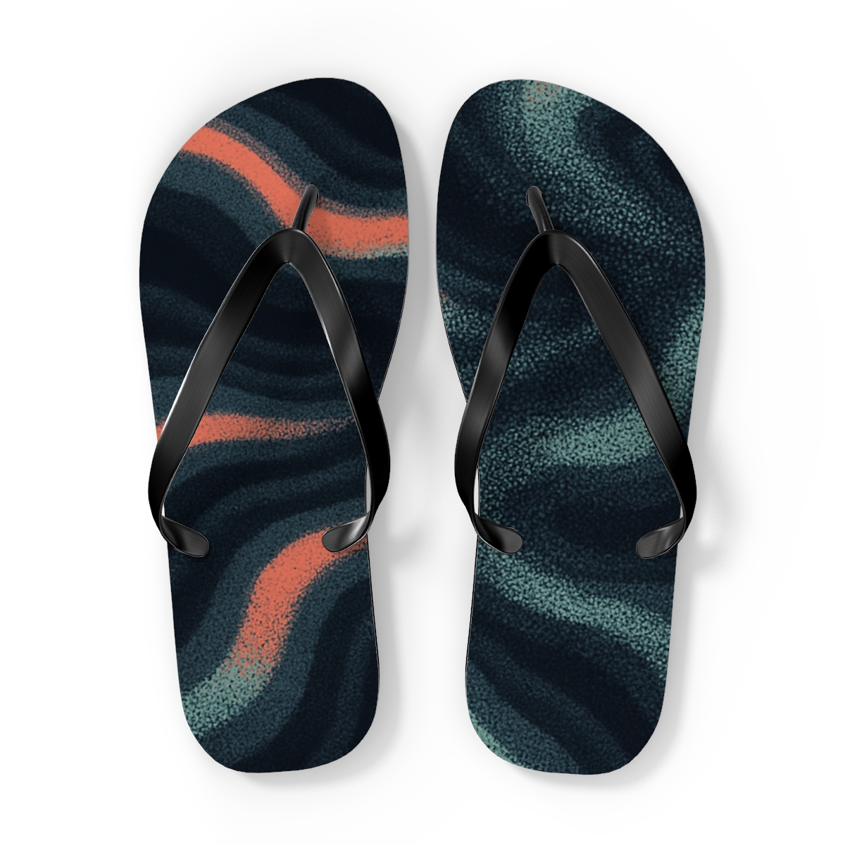 Cuttlefish Pulse Camouflage Symphony custom flip flops