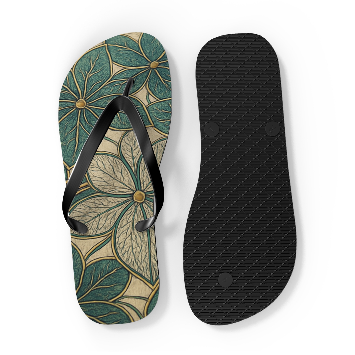 Petal Vein Mosaic designer logo flip flops