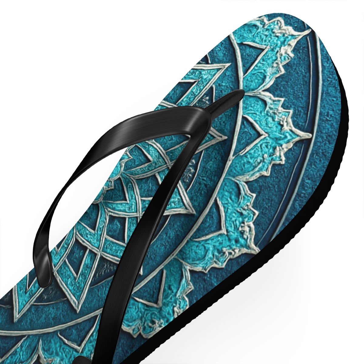 Luminous Mandala Wave Flip Flops