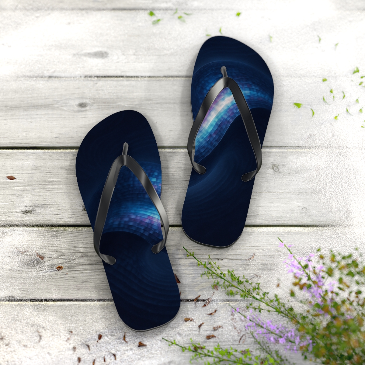Cuttlefish Chromatic Cipher unique graphic flip flops