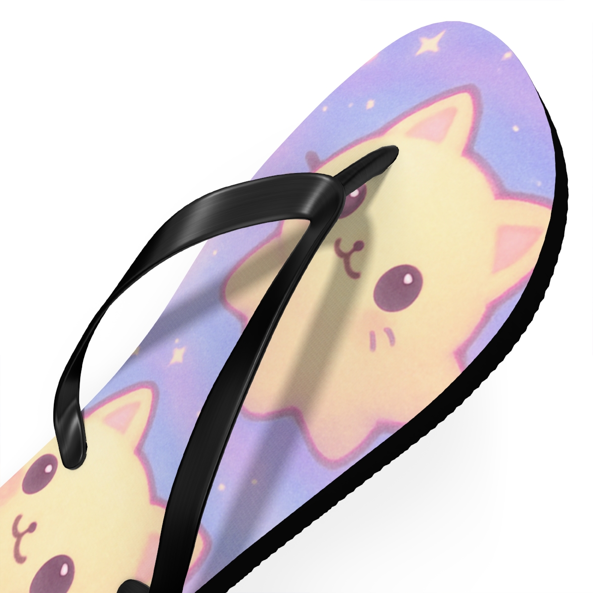 Candy Nebula Kitten Constellation custom flip flops