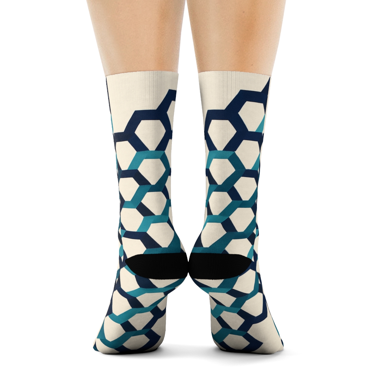 Cascade Hex Weave trendy colorful socks
