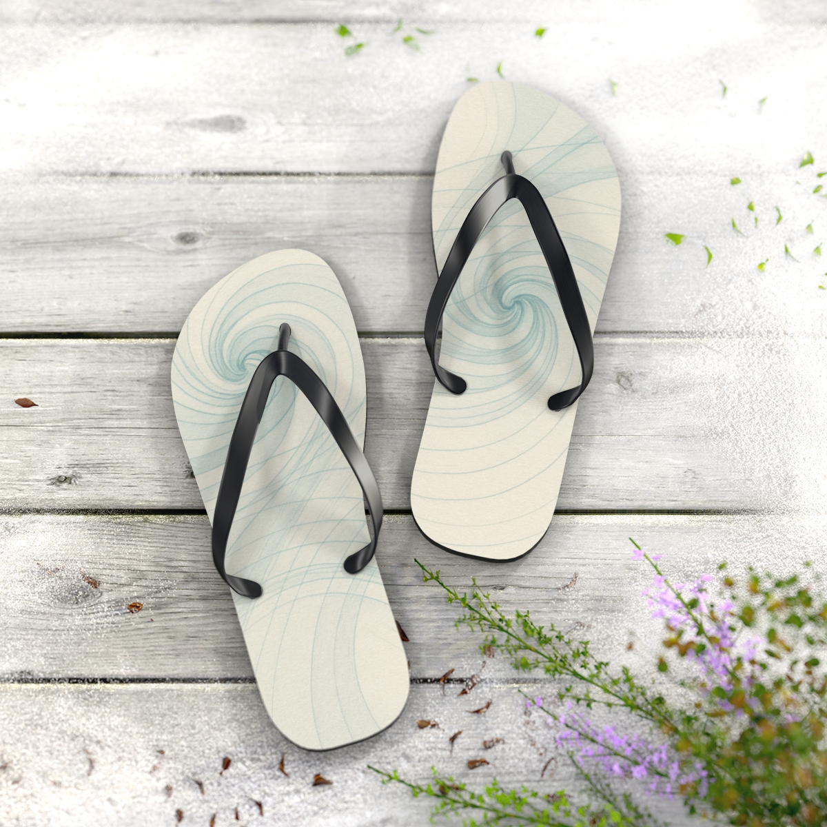 Vapor Curl Wavefront Diagram unique graphic flip flops