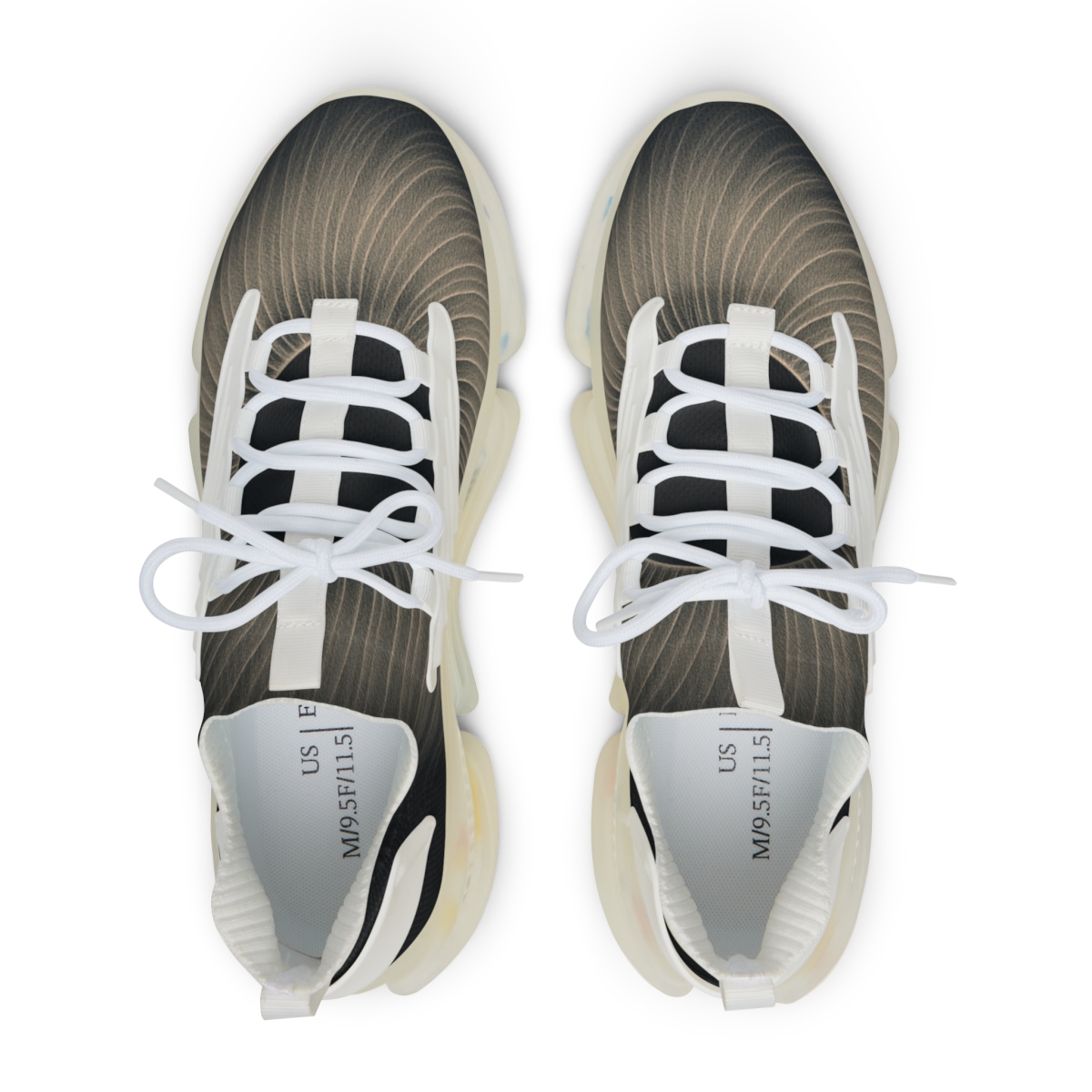 Owl Feather Silence Halo unique printed sneakers