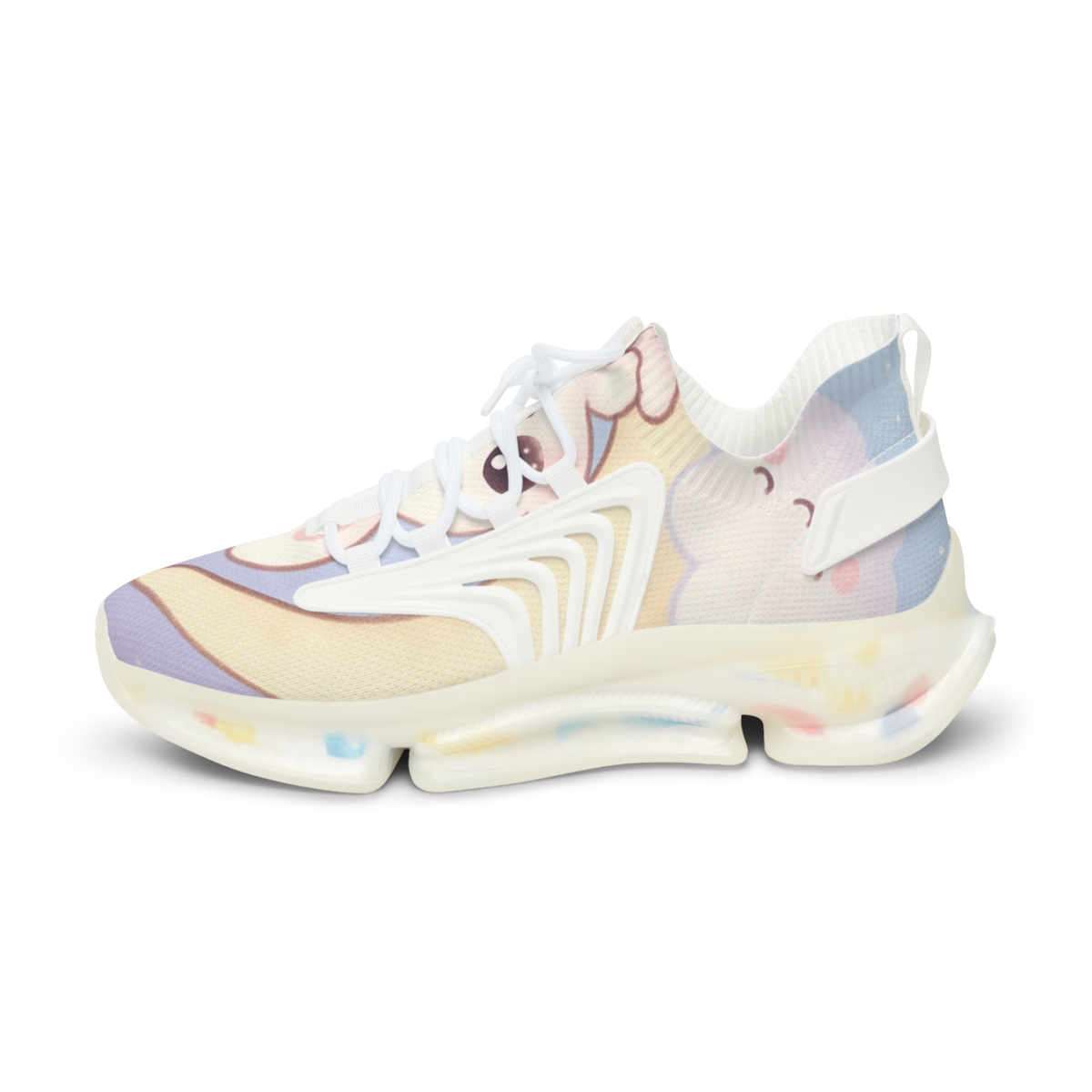 Pastel Moon Bunny Dreams stylish casual sneakers