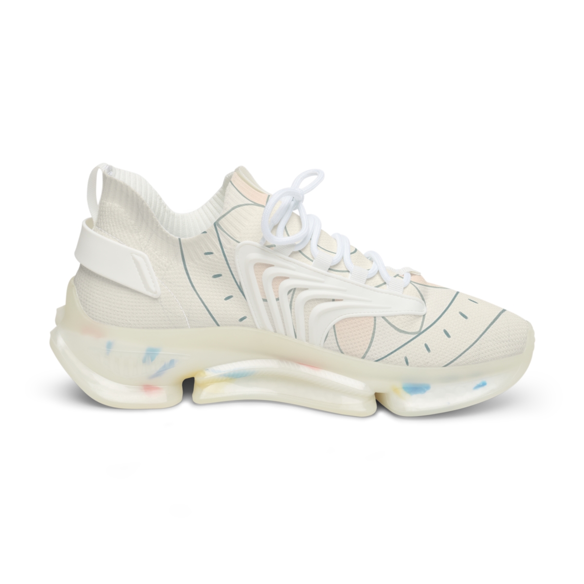 Prism Drift Minimal Mandala unique printed sneakers