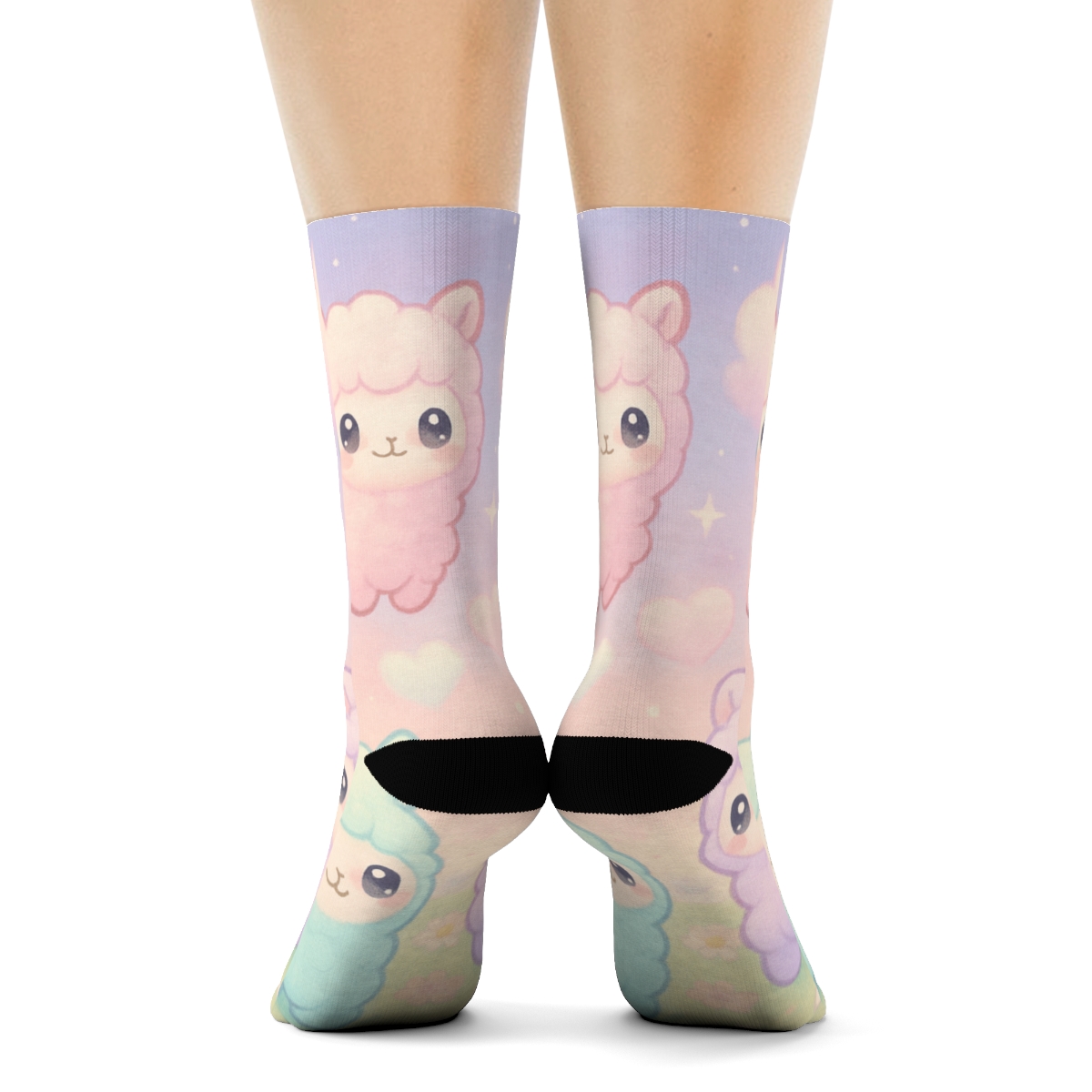 Cotton Candy Alpaca Meadow sports performance socks