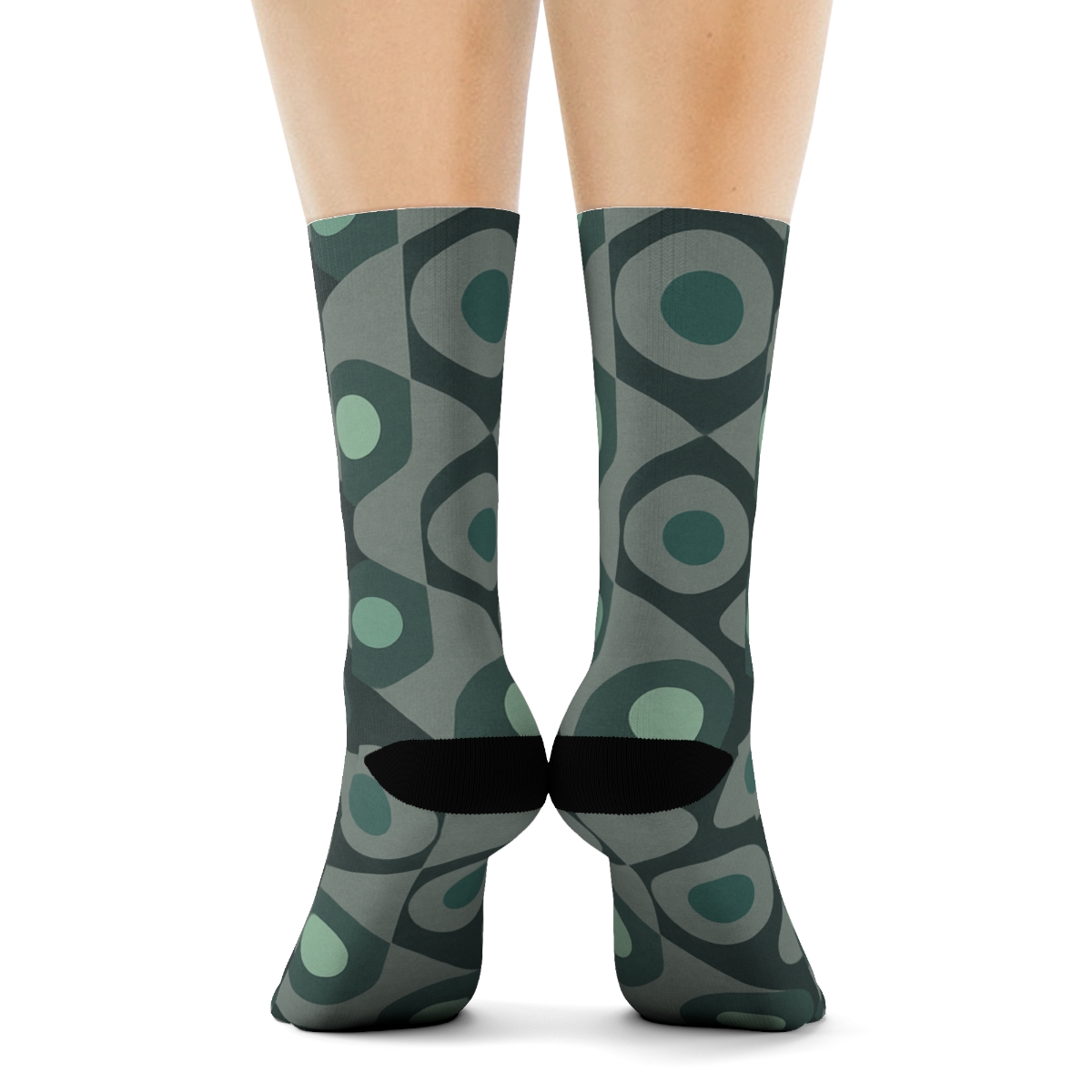 Orbital Hex Drift personalized cozy socks