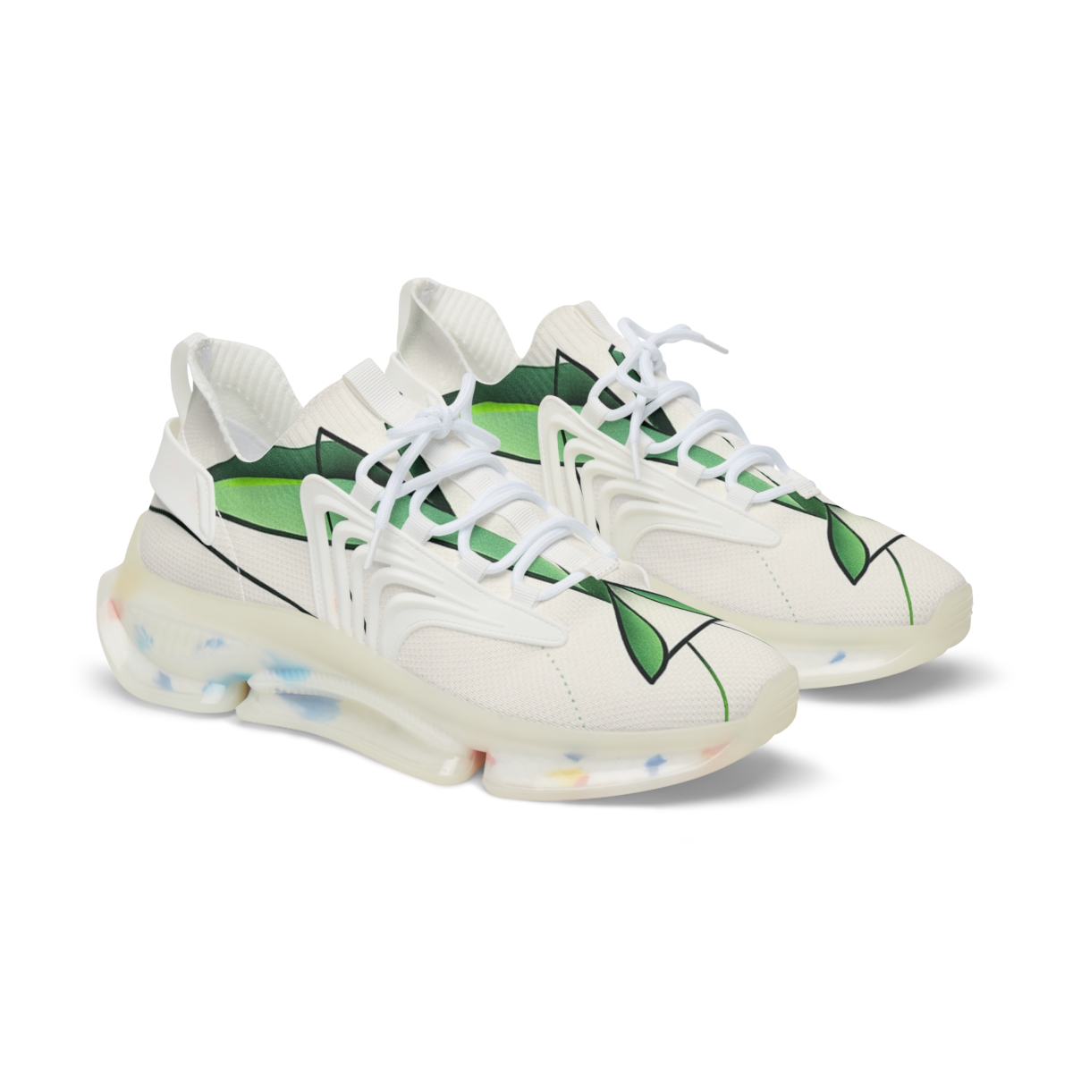 Praying Mantis Stillness Circuit unique printed sneakers