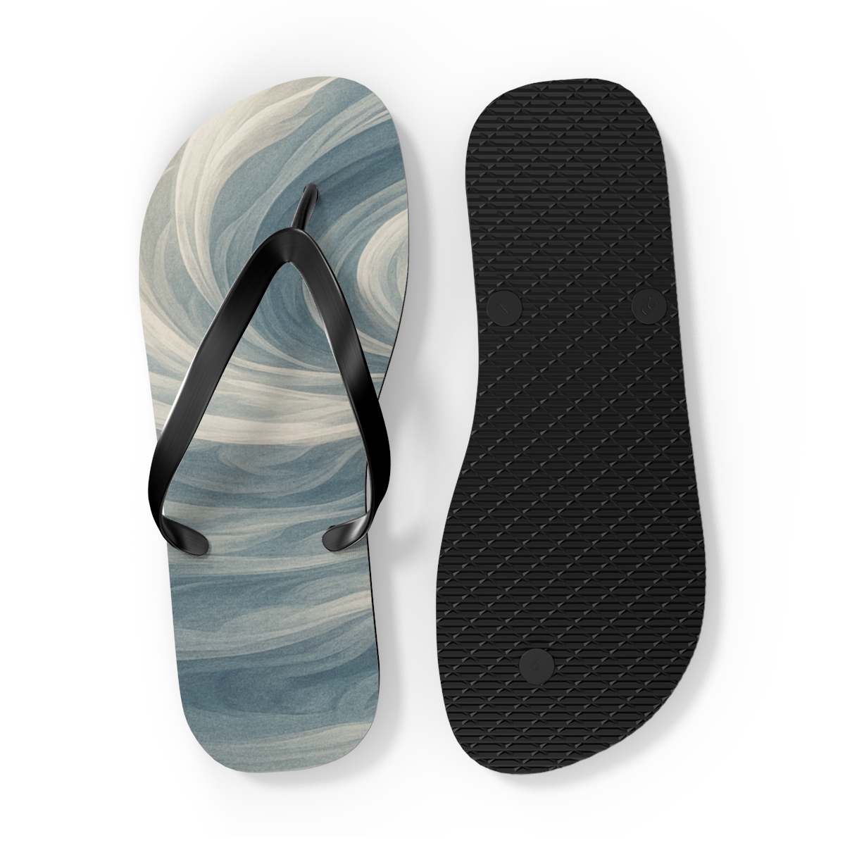 Cloud Band Vortex Weave trendy printed flip flops
