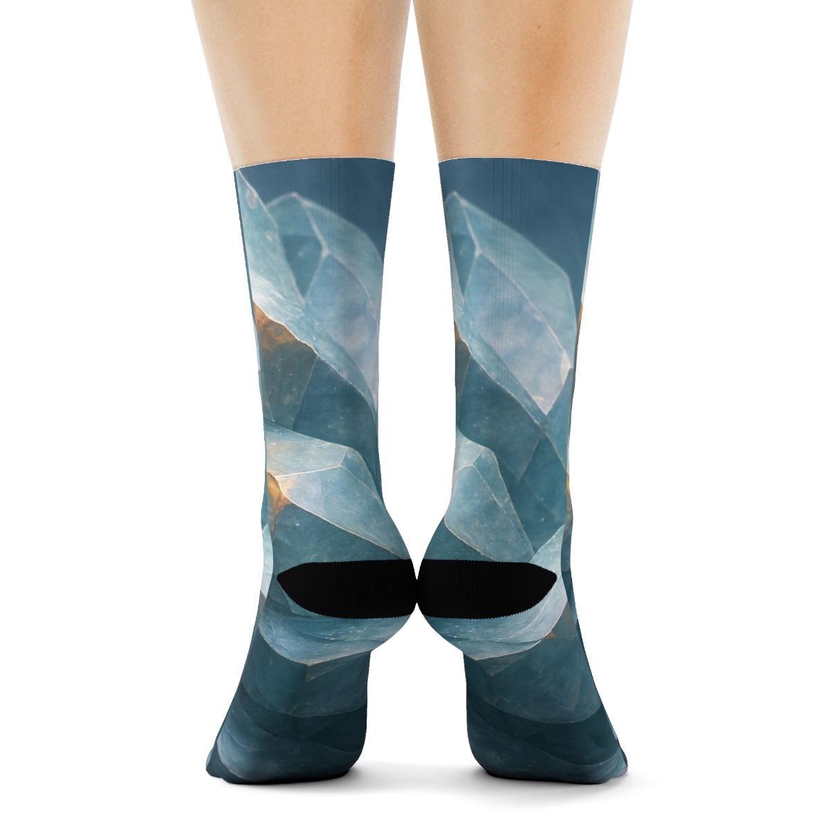 Mineral Facet Prism Drift unique printed sockscustom socks