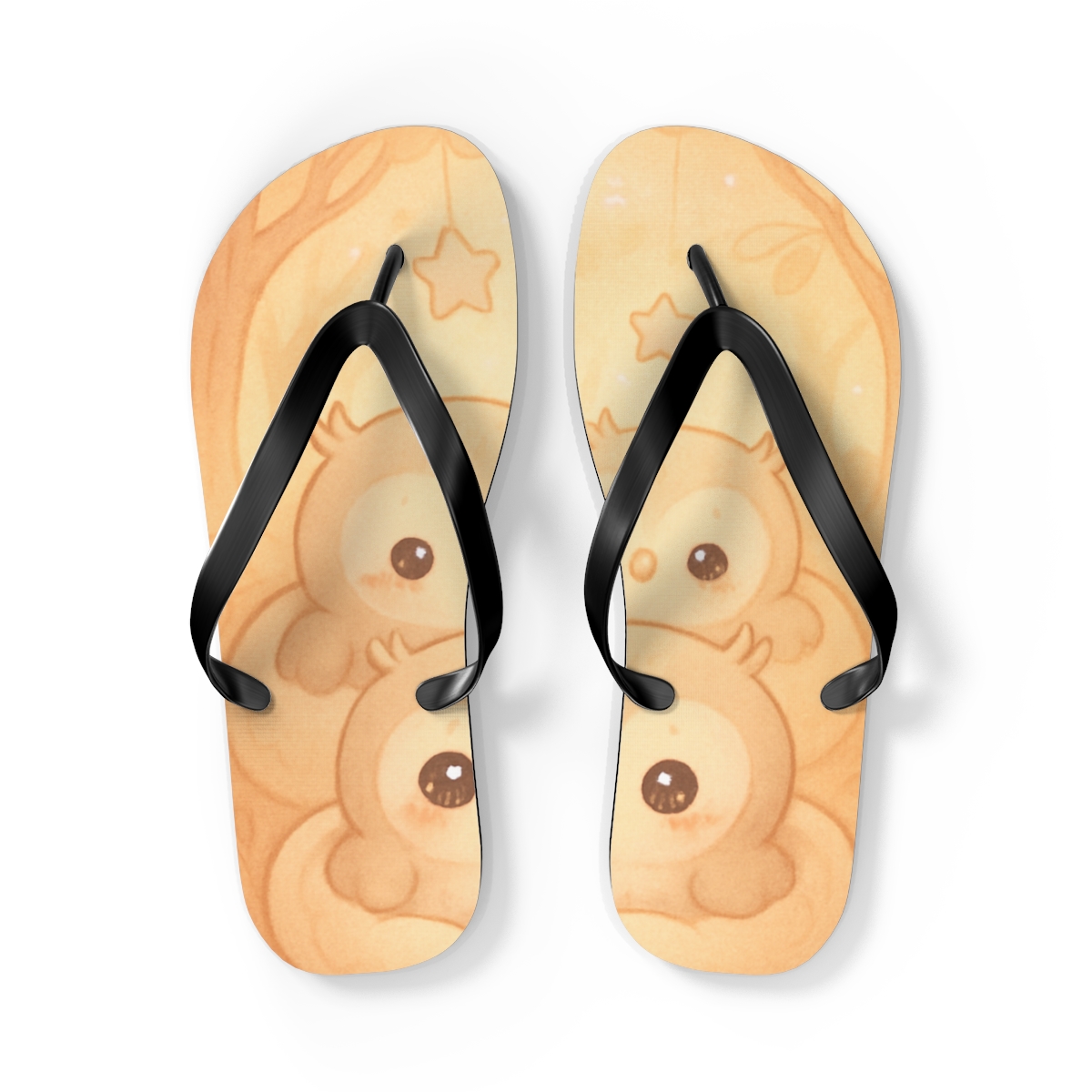 Peachy Dreamscape Flip Flops