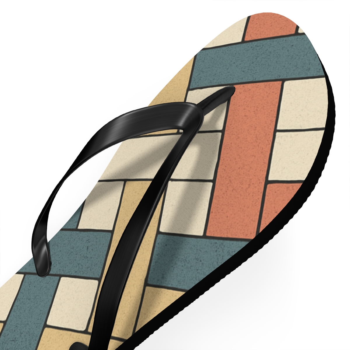 Prismatic Kite Weave Matrix trendy printed flip flops