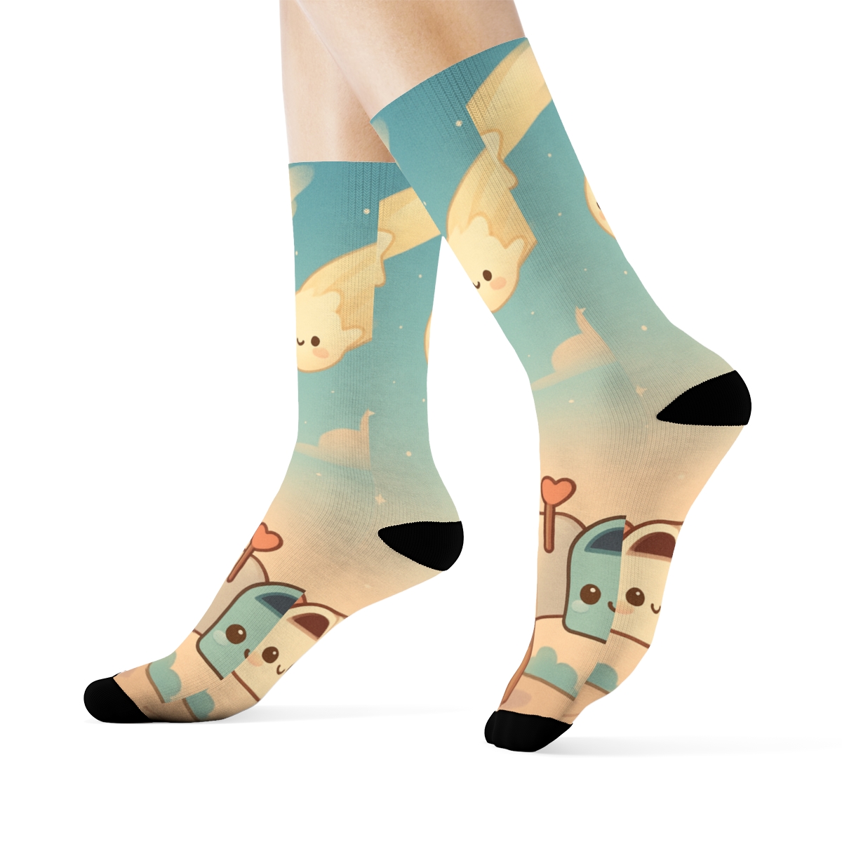 Tiny Comet Mailbox Parade designer logo socks
