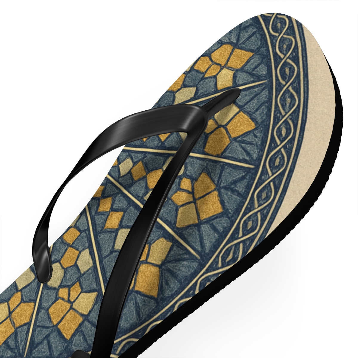 Fractal Spoke Mosaic stylish summer flip flops