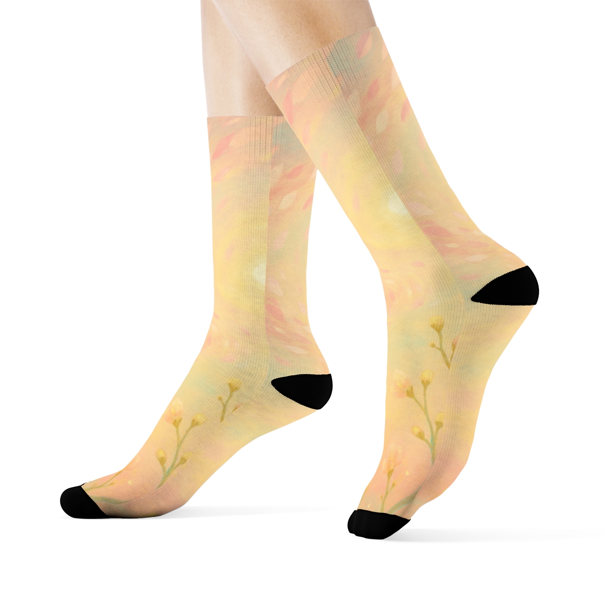Spring Equinox Petal Comet unique printed sockscustom socks