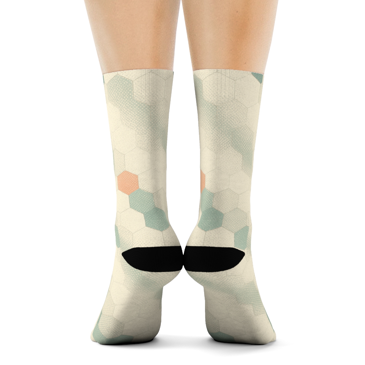 Hex Ripple Microtile Field personalized cozy socks