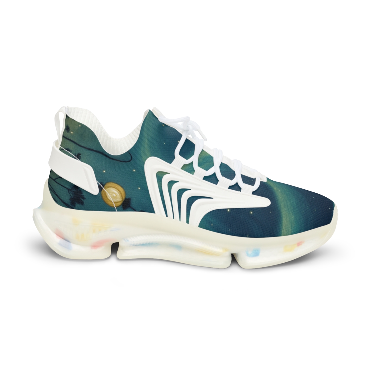 Midsummer Solstice Aurora Ribbons comfortable running sneakers