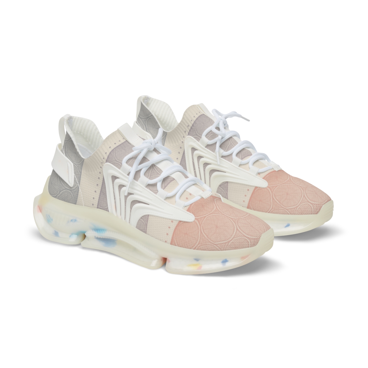 Camellia Vein Wave Lattice stylish casual sneakers