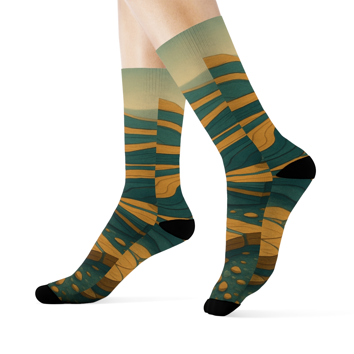 Strata Ribbon Mosaic comfortable cotton socks