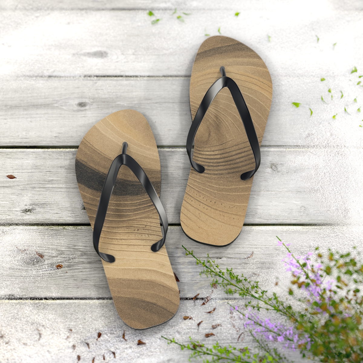 Wind Scour Arc Ripple Weave custom flip flops