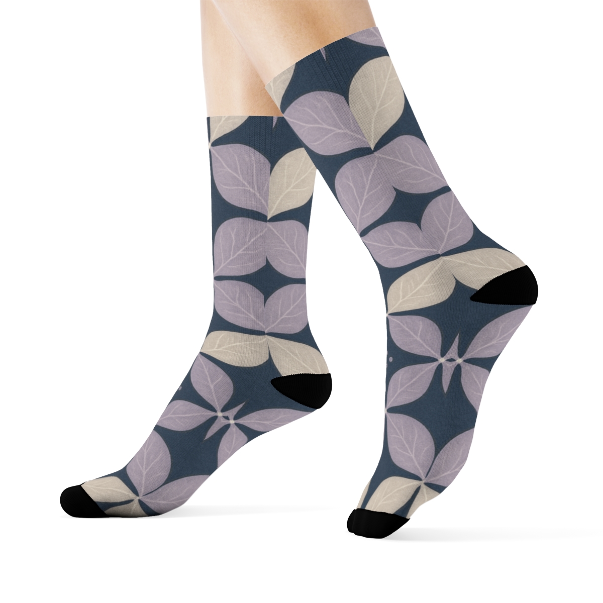 Lotus Fractal Vein Lattice trendy colorful socks