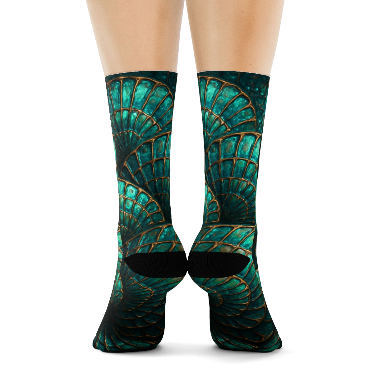 Iridescent Beetle Mosaic personalized cozy socks