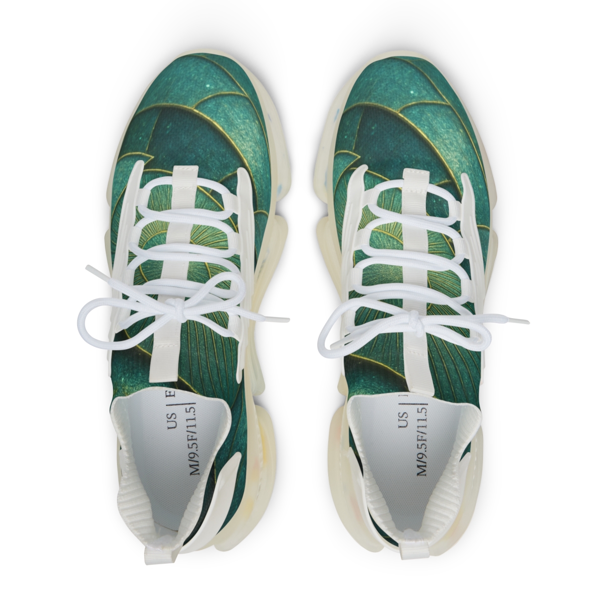 Iridescent Beetle Mosaic comfortable running sneakers