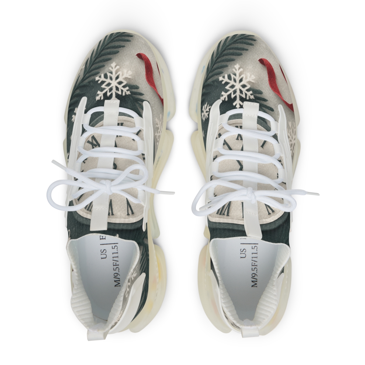 Frosted Evergreen Countdown Collage custom sneakers