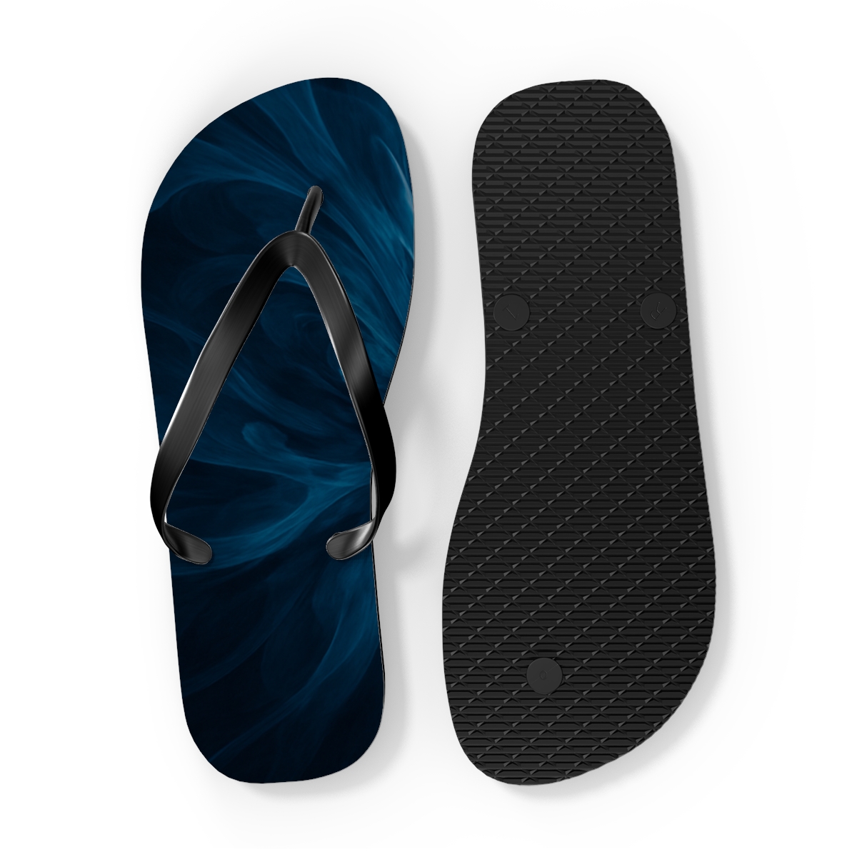 Ink Pulse Of The Cuttlefish colorful rubber flip flops