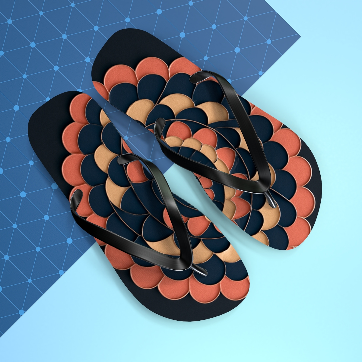 Ranunculus Spiral Pulse Array soft sole flip flops