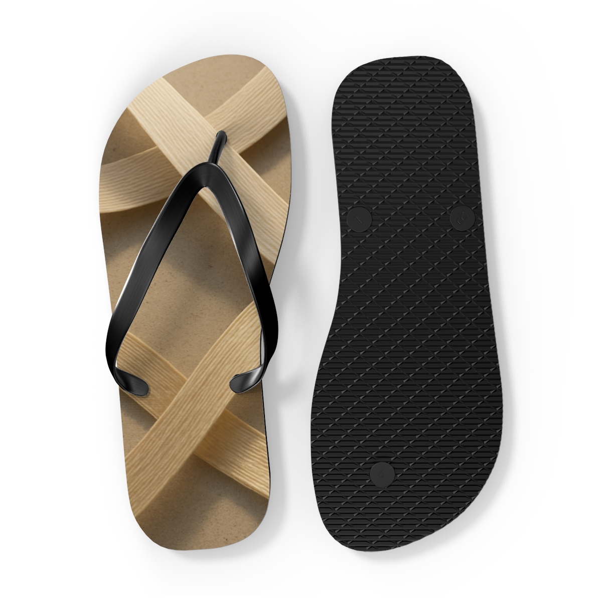 Wind Arc Wavefront Weave designer logo flip flops