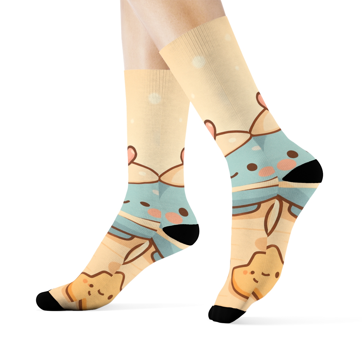 Pocket Planet Tea Time Friends trendy colorful socks