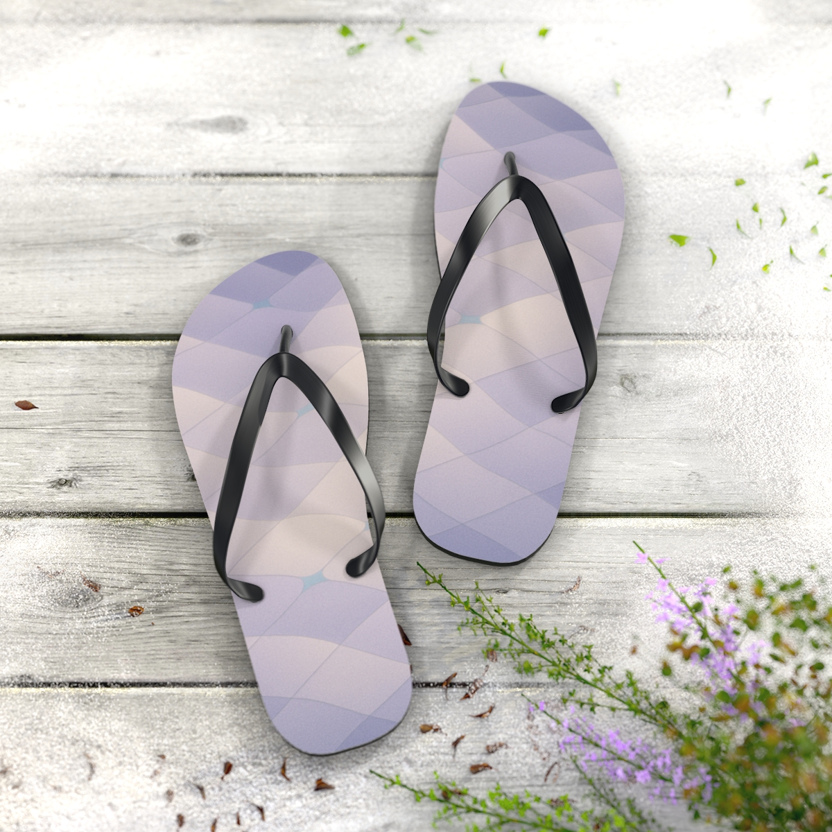 Starlight Wave Tessellation unique graphic flip flops