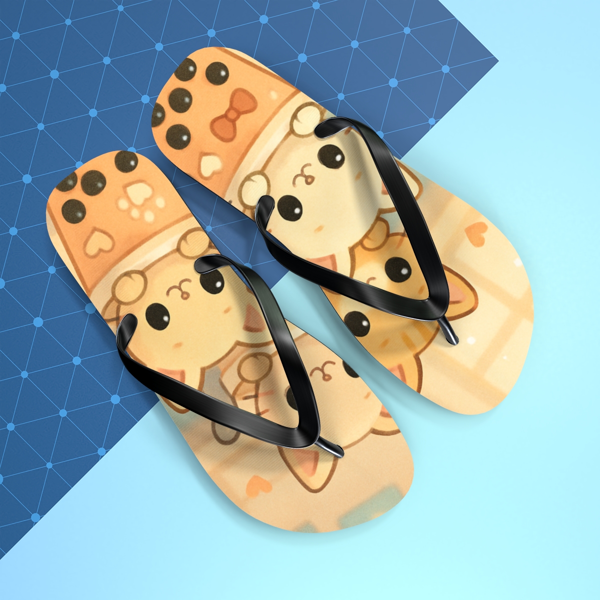 Bubbly Kittens Chill Vibe Flip Flops