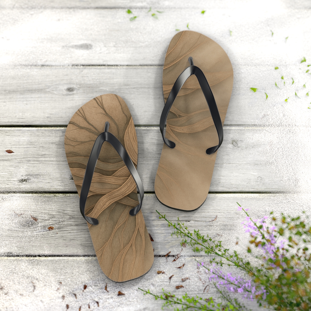 Silt Vein Delta Weave unique graphic flip flops