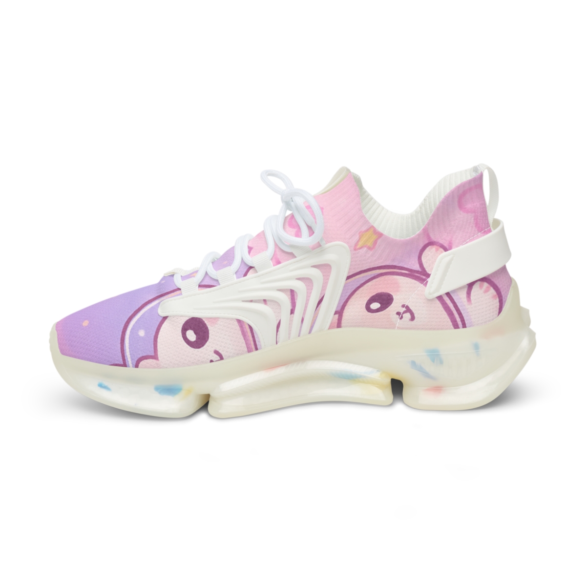 Cotton Candy Moon Critters unique printed sneakers