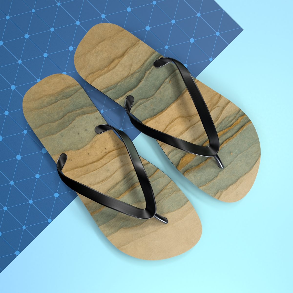 Stratum Wave Mosaic trendy printed flip flops