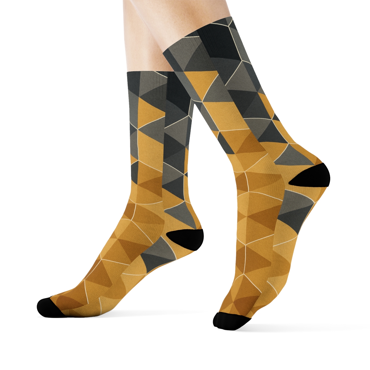 Hex Prism Drift Mosaic comfortable cotton socks