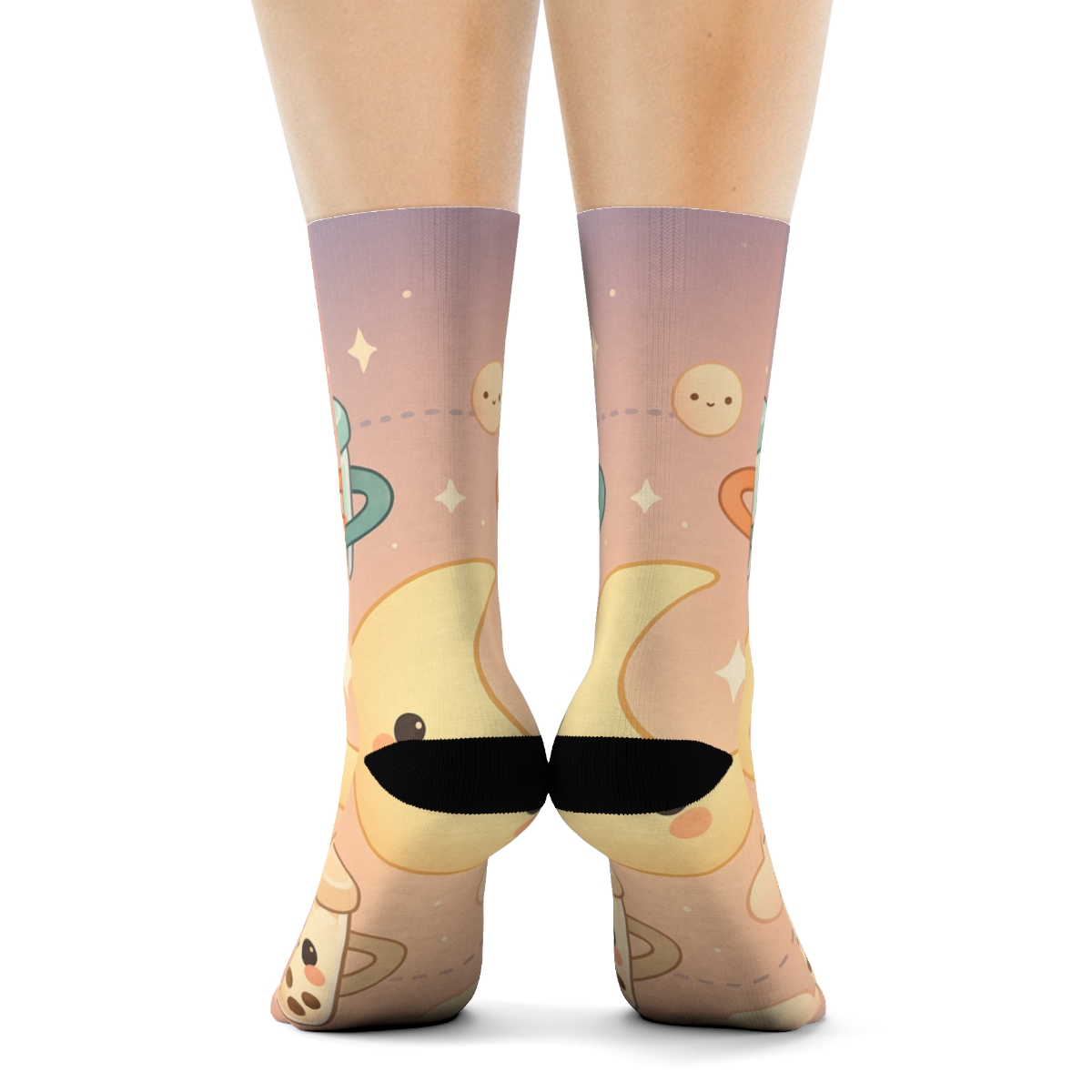 Moonlight Boba Planet Parade trendy colorful socks