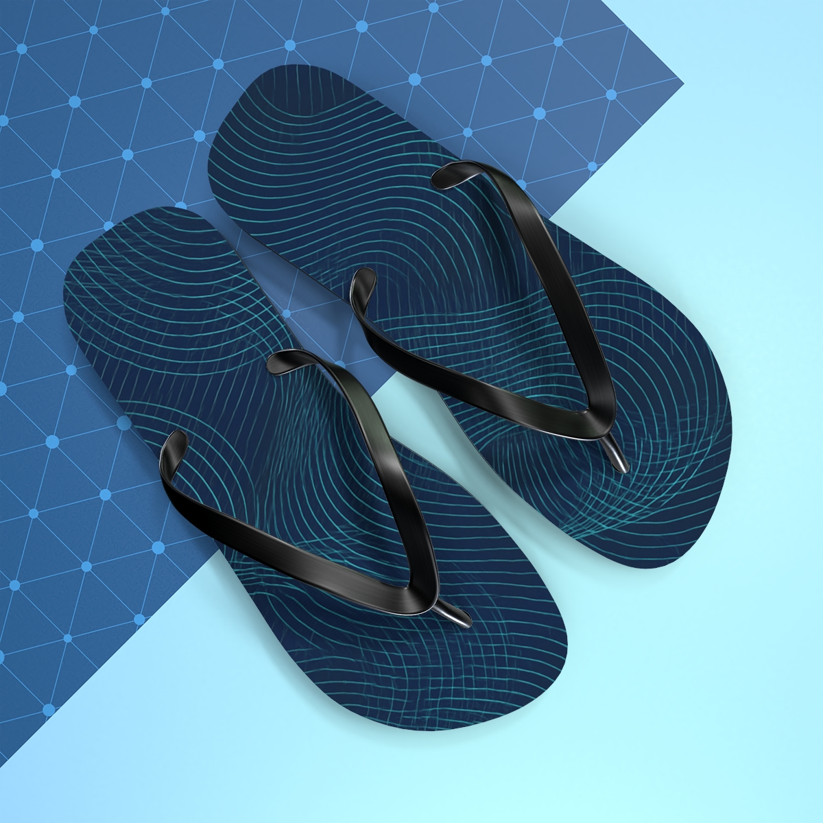 Moire Orbit Interference Weave stylish summer flip flops
