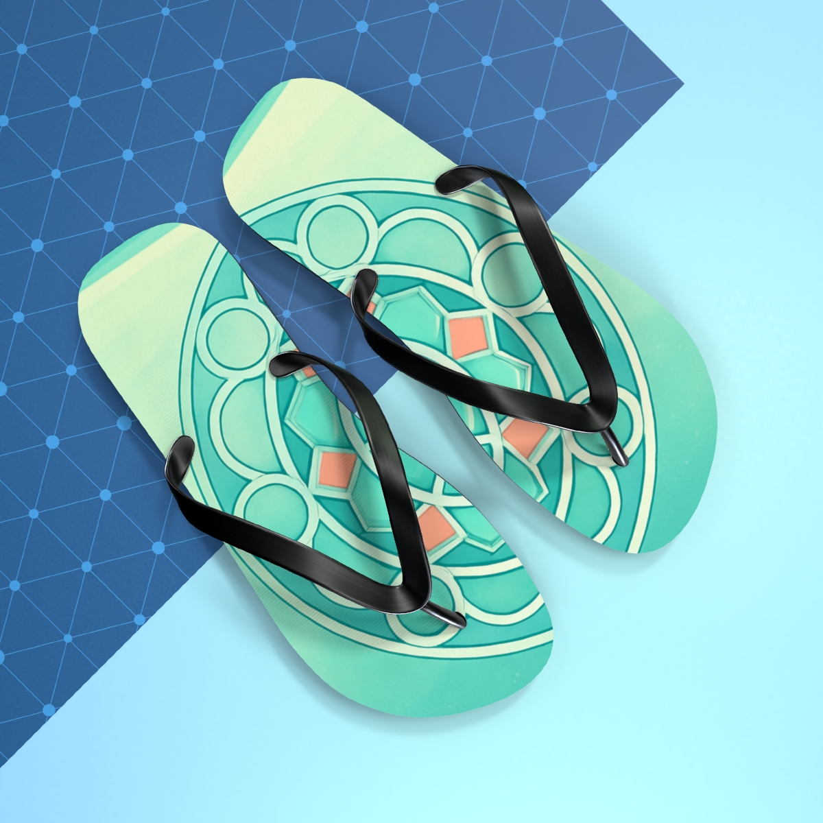 Celestial Mint Radiance Flip Flops