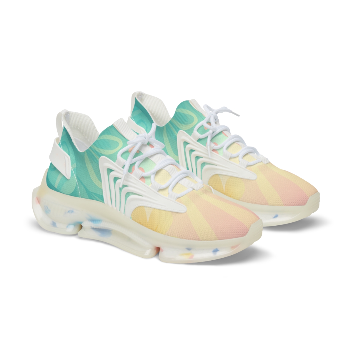 Easter Dawn Ribbon Meadow unique printed sneakers