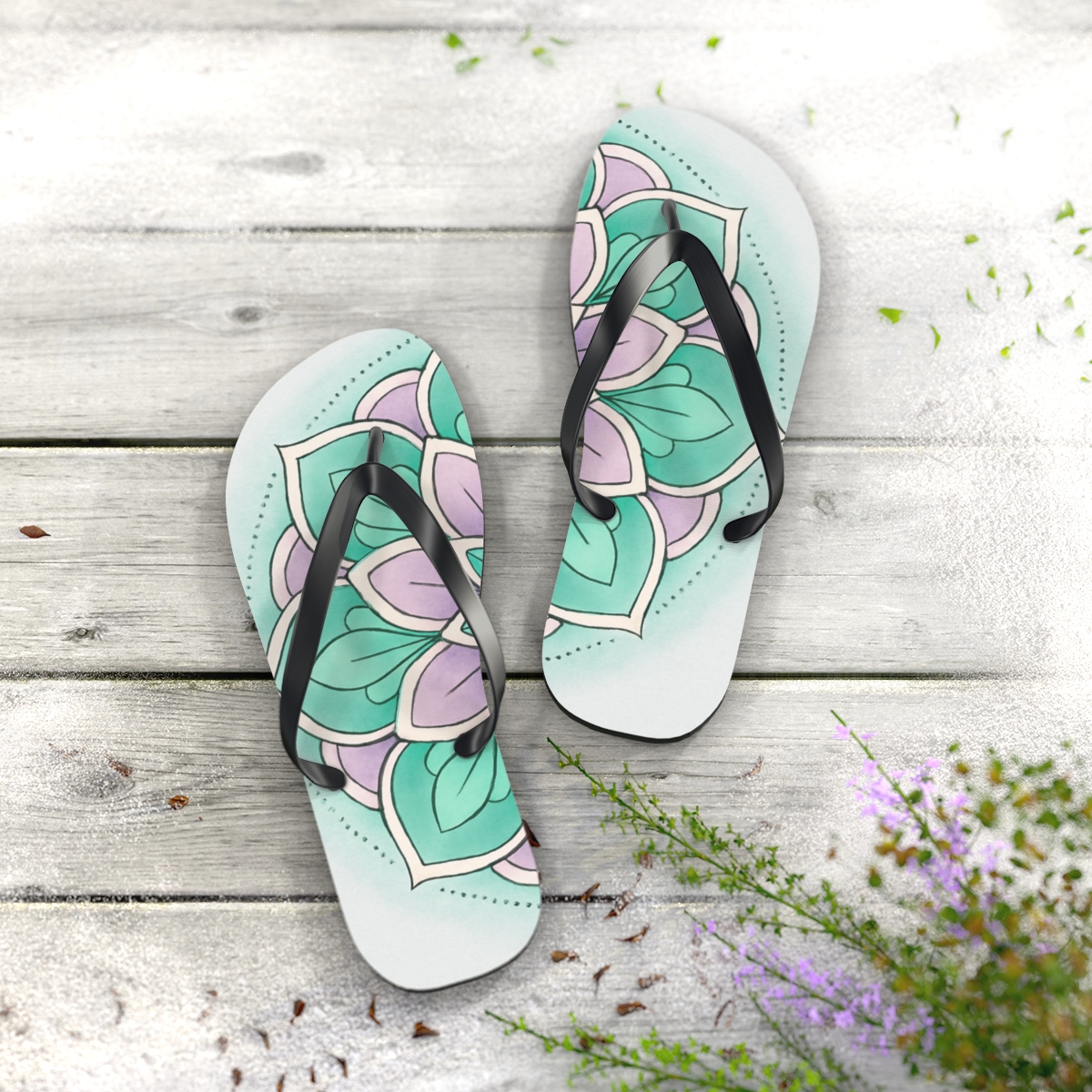 Aurora Prism Rosette stylish summer flip flops